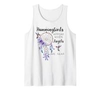 Hummingbirds Appear When Angels are Near Hummingbird Purple Débardeur