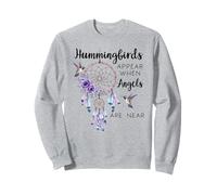Hummingbirds Appear When Angels are Near Hummingbird Purple Sweatshirt