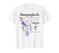 Hummingbirds Appear When Angels are Near Hummingbird Purple T-Shirt