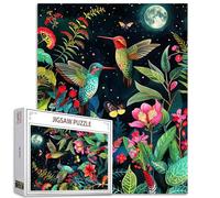 Hummingbirds in Flight Puzzle pour adultes 1000 pièces oiseaux Jigsaw Puzzles pour la famille stimulante Activités Jeux Fleurs naturelles Jigsaw Puzzle Art Décoration murale Décor DIY Craft Puzzle