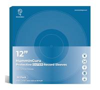 HumminGuru Pochettes de disques vinyles : pochettes intérieures pour disques vinyles, pochettes extérieures, pochettes de disques (Manches extérieures sans couture, 12")