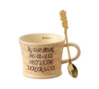 HUMOCHUSON Coffee Cup Tasse À Café En Céramique Style Crème, Motif Papillon, Cuillère Exquise, Tasse Pour Couple, Tasse Pour La Maison - Au Plaisir De - 301-400 Ml