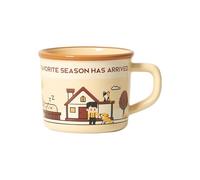 HUMOCHUSON Tasse À Café En Céramique Tasse En Céramique Four Seasons 380 Ml Pour Petit-Déjeuner, Lait, Café, Couple, Convient Aux Hommes Et Aux Femmes, Peut Être Chauffée Au Micro-Ondes.