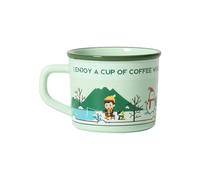 HUMOCHUSON Tasses À Expresso Tasse En Céramique Four Seasons 380 Ml Pour Petit-Déjeuner, Lait, Café, Couple, Convient Aux Hommes Et Aux Femmes, Peut Être Chauffée Au Micro-Ondes.