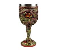 HUMOCHUSON Tasses À Expresso Verre À Vin En Acier Inoxydable, Écailles De Dragon, Longane, Mythologie Médiévale Européenne, Statue De Dragon, Œil Du Diable, Verre À Vin Rouge