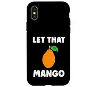 Humor Mangoes Cute Fruit Minimalist Simple Let That Mango Coque pour iPhone X/XS