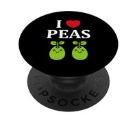 Humor Pea Simple Minimalist Vegetable i Love Peas PopSockets PopGrip Adhésif