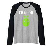 Humor Pea Simple Minimalist Vegetable I'm a Pea Manche Raglan