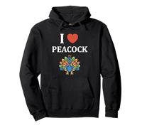 Humor peacock animals minimalist simple i love peacock Sweat à Capuche