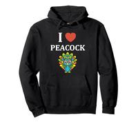 Humor peacock animals minimalist simple i love peacock Sweat à Capuche