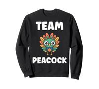 Humor peacock animals minimalist simple team peacock Sweatshirt