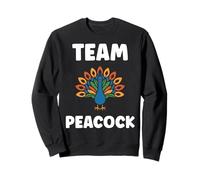 Humor peacock animals minimalist simple team peacock Sweatshirt