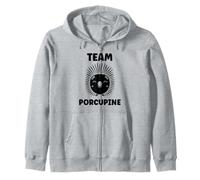 Humor Simple Minimalist Cute Rodent Team Porcupine Sweat à Capuche