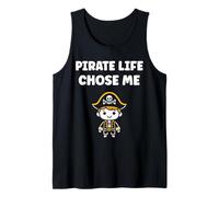 Humor skull pirates minimalist simple quote life pirate Débardeur
