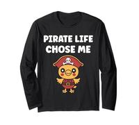 Humor skull pirates minimalist simple quote life pirate Manche Longue