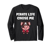 Humor skull pirates minimalist simple quote life pirate Manche Longue