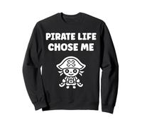 Humor skull pirates minimalist simple quote life pirate Sweatshirt