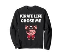 Humor skull pirates minimalist simple quote life pirate Sweatshirt