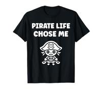 Humor skull pirates minimalist simple quote life pirate T-Shirt