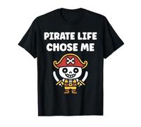 Humor skull pirates minimalist simple quote life pirate T-Shirt