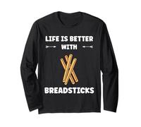 Humor Small Bread Breadstick Life is Better with Breadsticks Manche Longue
