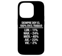 Humor Trabajo Español Frase Divertida Oficina Coque pour iPhone 14 Pro