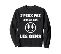 Humoristique Anti Social Humour J'aime Pas Les Gens Sweatshirt