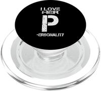 Humoristique Assorti I Love His D - I Love Her P PopSockets PopGrip pour MagSafe