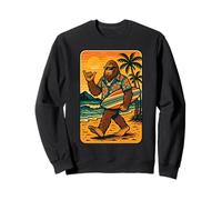 Humoristique Bigfoot Aloha Hawaiian Surf Tropical Beach Surfeur Sweatshirt