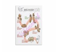 Humorous Bathroom Decor Poster with Bristol Stool Reference Chart | A witty take on digestive health that adds personality to bathroom wall(Unframed,08x12inch(20x30cm))