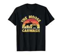 Humorous Moose Car Wash Retro Lover T-Shirt