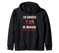 Humour 1er Anniversaire de Mariage Couple 1 an de Mariage Sweat à Capuche