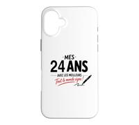 Humour 24 Ans à Signer Anniversaire Signature 24 Ans Coque pour iPhone 16 Plus