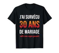 Humour 30e Anniversaire de Mariage Couple 30 Ans de Mariage T-Shirt
