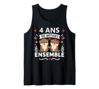Humour 4 Ans Mariage bêtises loutres Couple 4 Ans Amour Débardeur