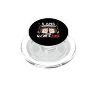 Humour 5 Ans Mariage Couple Anniversaire Amour 5 Ans PopSockets PopGrip pour MagSafe