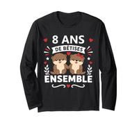 Humour 8 Ans Mariage bêtises loutres Couple 8 Ans Amour Manche Longue