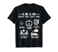 Humour Abdos Musculation Temps Libre Travailler 6-Packs T-Shirt