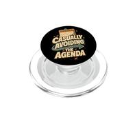 Humour Agenda évité Typographie Amusante PopSockets PopGrip pour MagSafe
