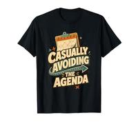 Humour Agenda évité Typographie Amusante T-Shirt