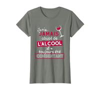 Humour Alcool EVJF & EVG Cadeau Drôle Noël Alcoolique Vin T-Shirt