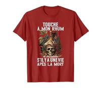 Humour Alcool Rhum Apéro? Touche à Mon Rhum T-Shirt, Homme, Canneberge, S