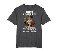 Humour Alcool Rhum Apéro? Touche à Mon Rhum T-Shirt, Homme Grandes Tailles, Chiné Foncé, 3X Tall