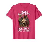 Humour Alcool Rhum Apéro? Touche à Mon Rhum T-Shirt, Homme, Rouge Chiné, L