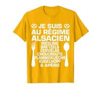 Humour Alsacien Régime & Apéro Alsace Cadeau Spécialité T-Shirt