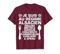 Humour Alsacien Régime & Apéro Alsace Cadeau Spécialité T-Shirt, Homme, Marron, M