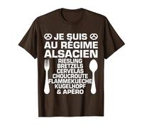 Humour Alsacien Régime & Apéro Alsace Cadeau Spécialité T-Shirt, Homme, Marron, S