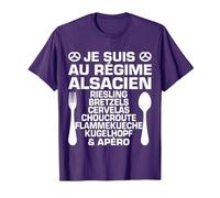 Humour Alsacien Régime & Apéro Alsace Cadeau Spécialité T-Shirt, Homme, Violet, L