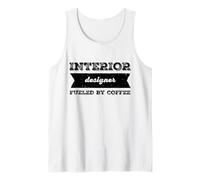 Humour Amusant de Designer d'intérieur alimenté par Un café Accro à la caféine Débardeur