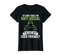 Humour Analyste Cybersécurité Hacker Éthique T-Shirt Graphique avec Valeur, Femme, Noir, M